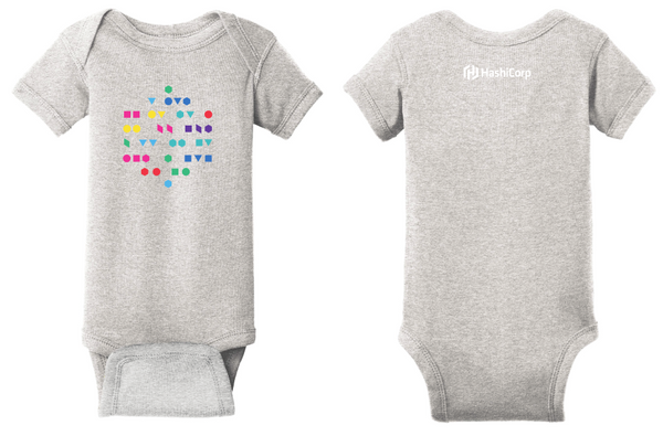Abstract logos baby onesie